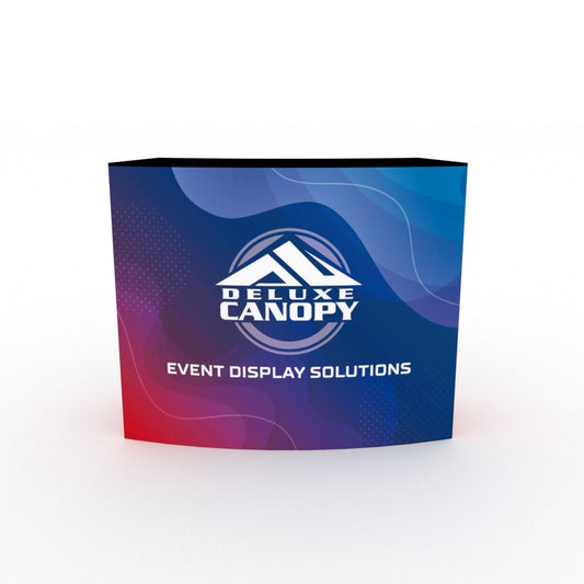 Curved Tension Fabric Counter | Trade Show Display Counters - Deluxe Canopy