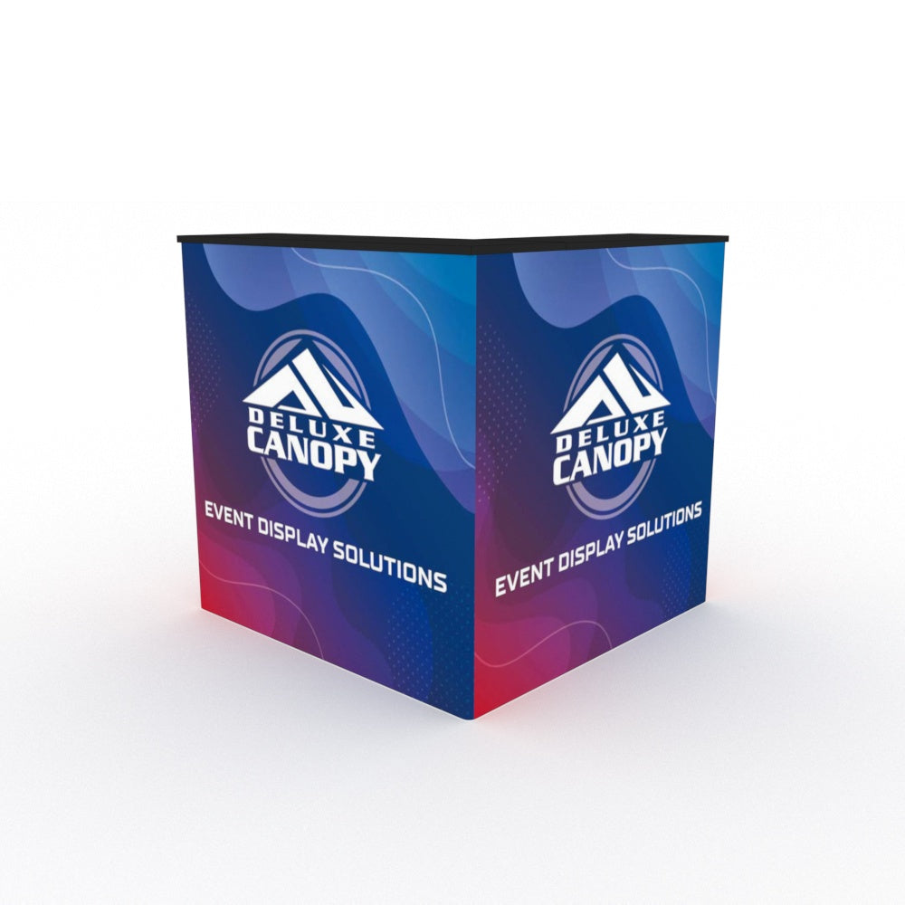 L-Shaped Tension Fabric Counter | Trade Show Display Counters - Deluxe Canopy