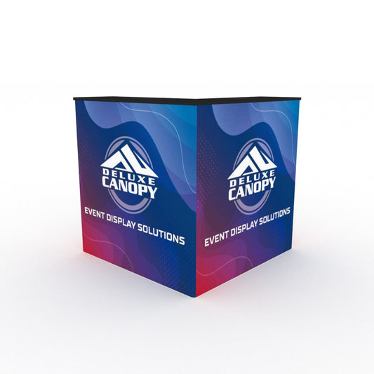 L-Shaped Tension Fabric Counter | Trade Show Display Counters - Deluxe Canopy
