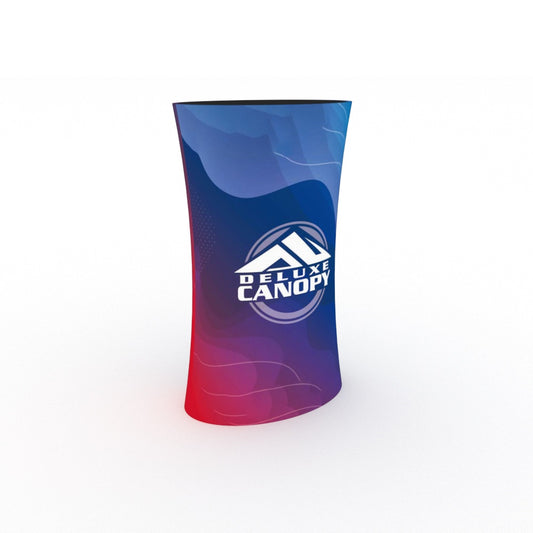Oval Tension Fabric Counter | Trade Show Display Counters - Deluxe Canopy