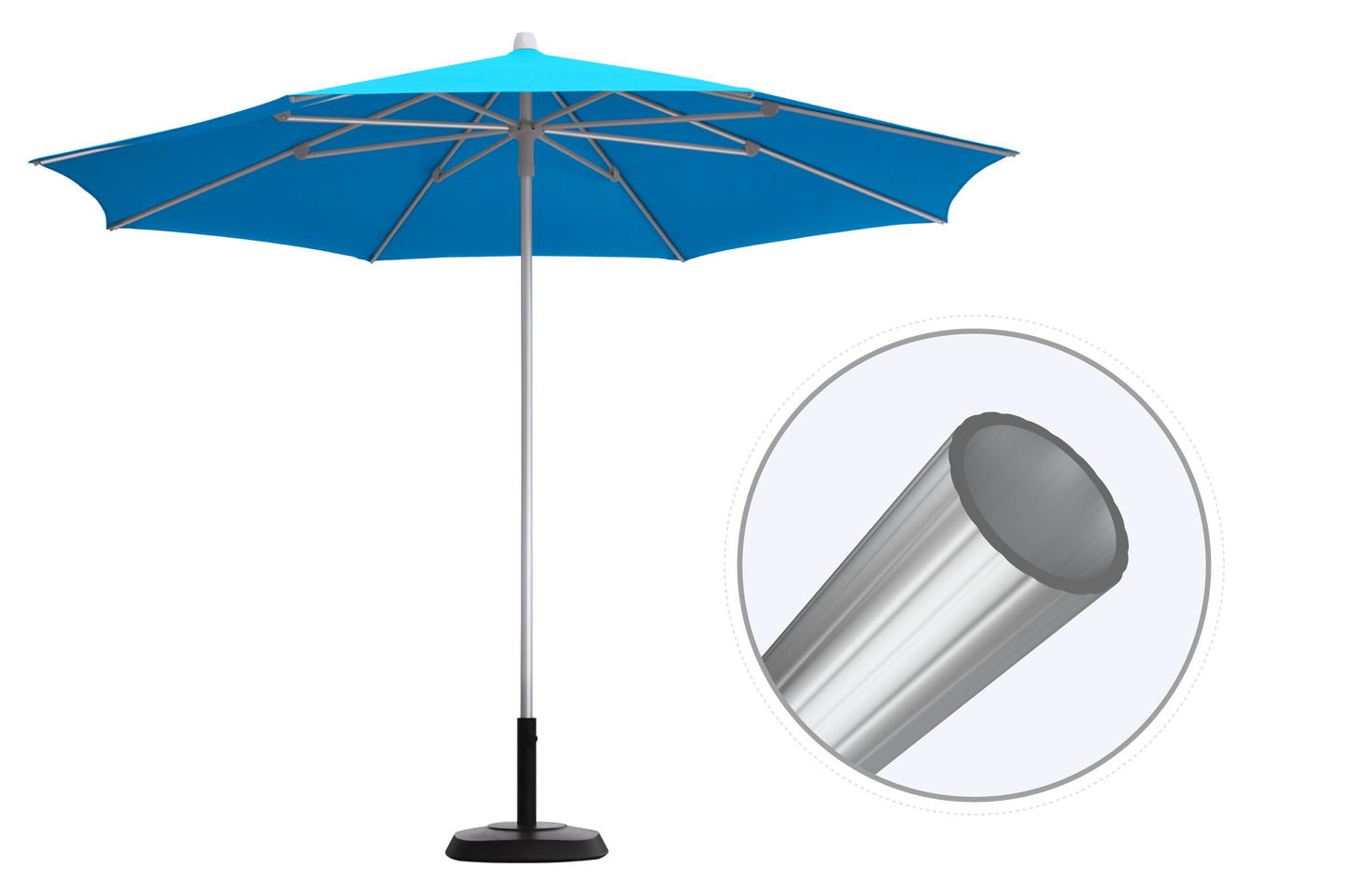 Custom Commercial Push Up Restaurant Patio Umbrella - Deluxe Canpopy