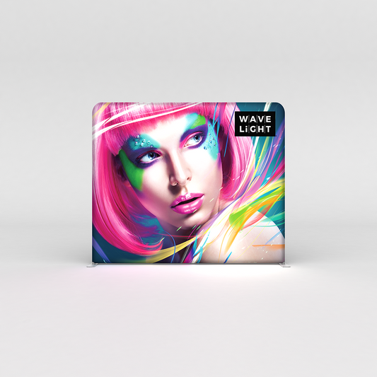 WaveLight® LED Backlit Tension Fabric Display 10ft for Trade Shows and Events