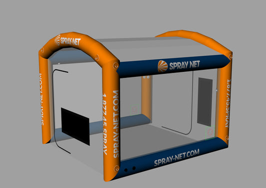 Inflatable Spray Paint Booth | Portable Inflatable Booth for Painting Doors, Windows and Cabinets | Deluxe Canopy