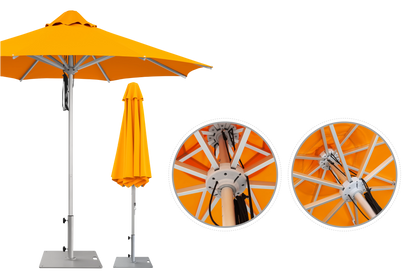Custom Printed Commercial Restaurant Patio Umbrella - Deluxe Canopy