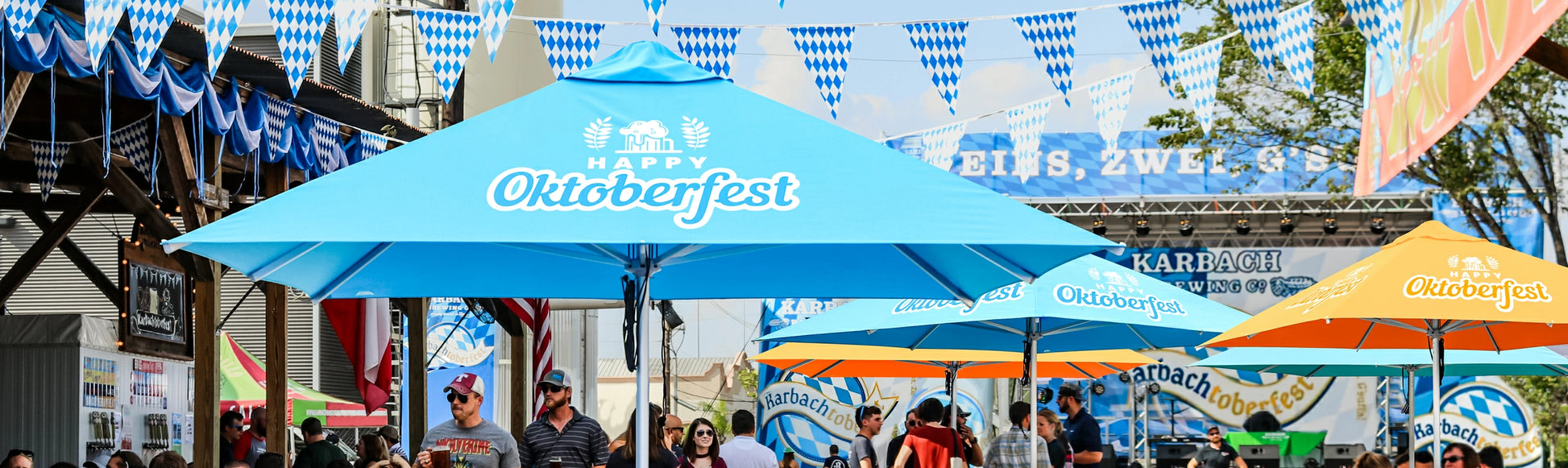 karbach patio umbrella Custom Printed Commercial Restaurant Patio Umbrella – Deluxe Canopy