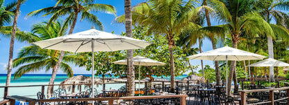 Custom Commercial Push Up Restaurant Patio Umbrella - Deluxe Canpopy