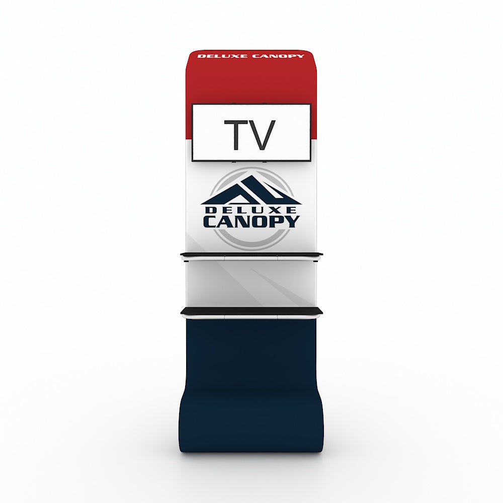 TV Shelf Display Stand | Premium Trade Show Stands - Deluxe Canopy