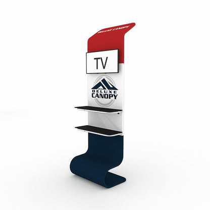 TV Shelf Display Stand | Premium Trade Show Stands - Deluxe Canopy