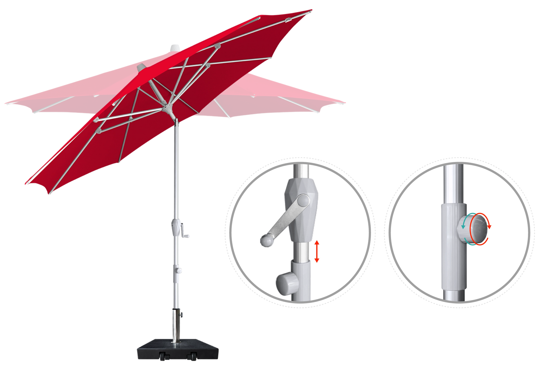 CUSTOM TILTED PATIO UMBRELLA