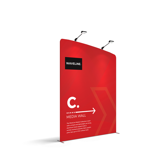 WaveLine® Media Display Wall Modular Tension Fabric Display 