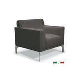 Aston 35" Wide Italian Full Grain Leather Armchair