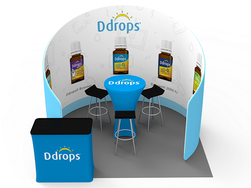 10x10ft Exhibition Booth Display DC-09 | Deluxe Canopy