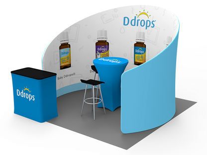 10x10ft Exhibition Booth Display DC-09 | Deluxe Canopy