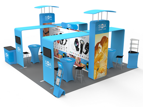 20x20FT Exhibition Booth Display DC-02 | Deluxe Canopy