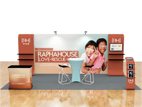 10x20FT Exhibition Booth Display DC-10 | Deluxe Canopy