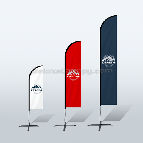 Feather Flag Banner Sign | Custom Printed Straight Feather Flags | Deluxe Canopy