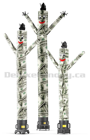 Billionaire Air Dancers® Inflatable Tube Man Character | Deluxe Canopy