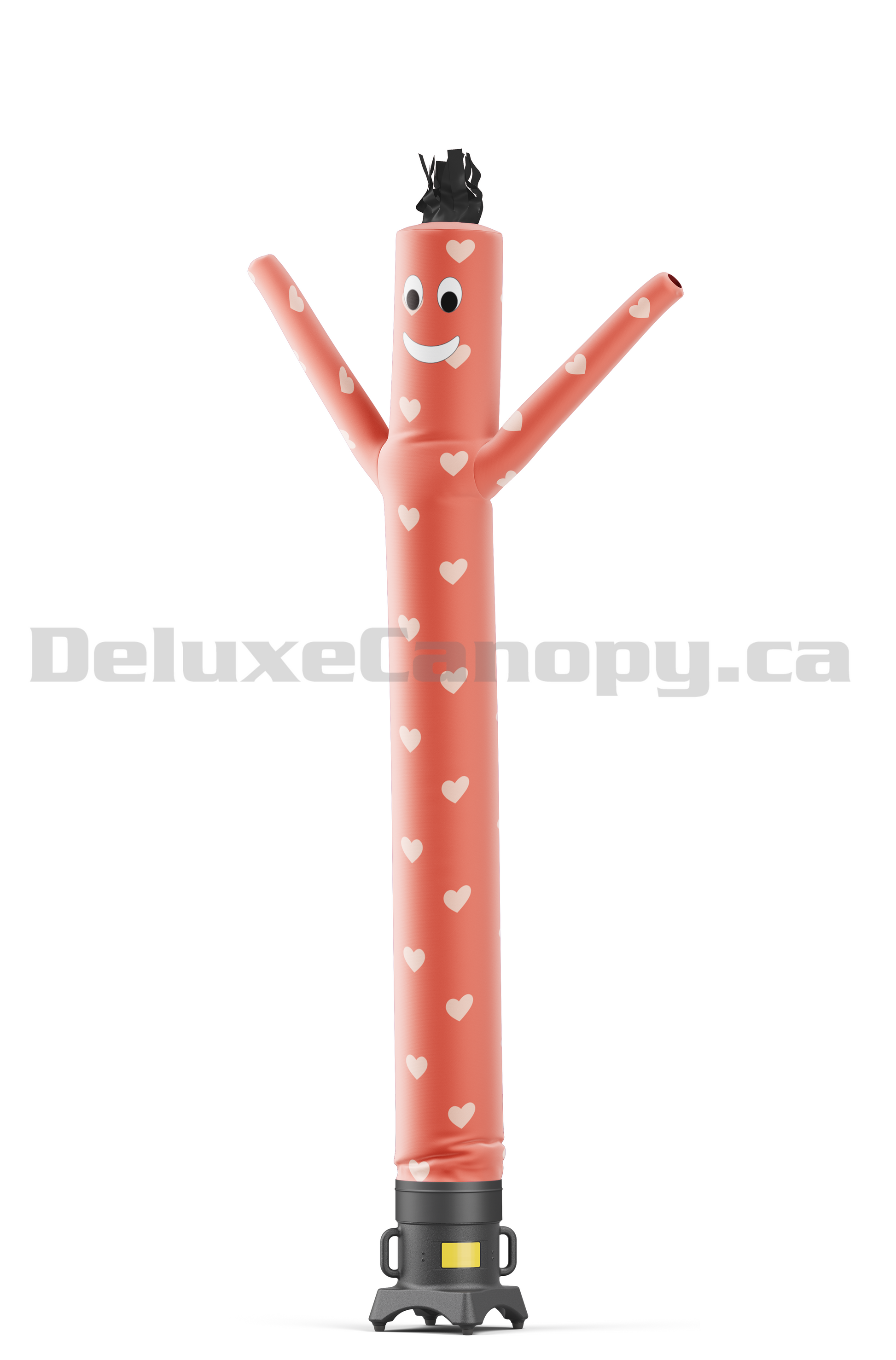 Valentine's Day with Hearts Air Dancers® Inflatable Tube Man | Deluxe Canopy