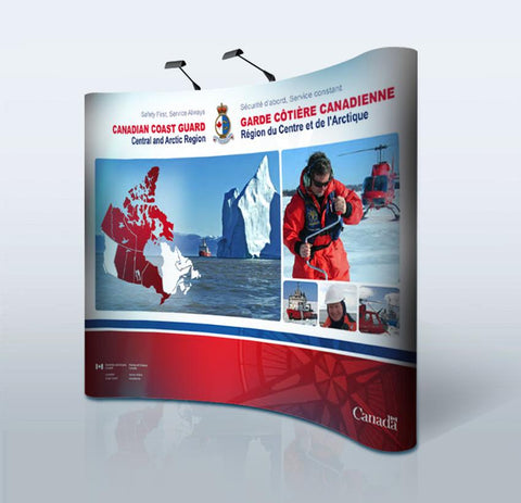 Curved Pop Up Banner Stand | Hopup Trade show Backdrop - Deluxe Canopy