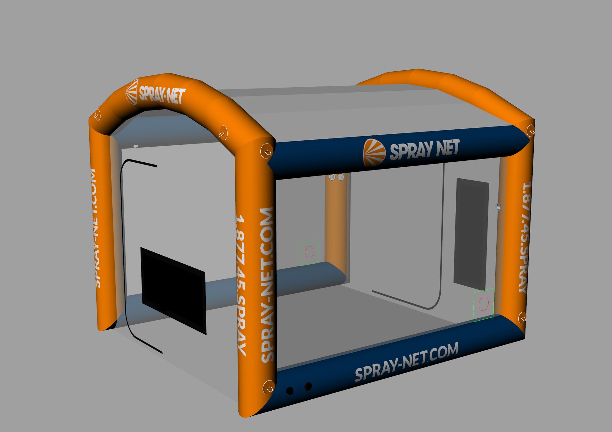 Inflatable Spray Paint Booth | Portable Inflatable Booth for Painting Doors, Windows and Cabinets | Deluxe Canopy