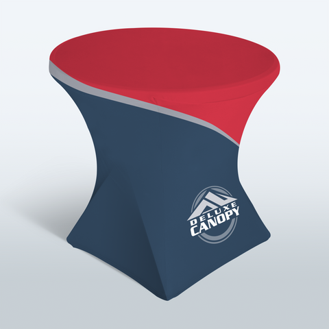 Custom Printed Table Covers Victoria | Small Stretch Tablecloths with Logo & Graphics | Deluxe Canopy