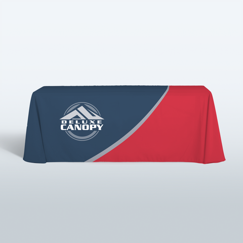 Custom Printed Table Covers | Throw Tablecloths with Logo & Graphics | Deluxe Canopy
