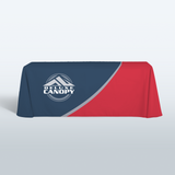 Custom Printed Table Covers Vancouver | Throw Tablecloths with Logo & Graphics | Deluxe Canopy