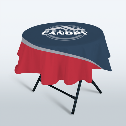 Custom Printed Table Covers Winnipeg | Small Throw Tablecloths with Logo & Graphics | Deluxe Canopy