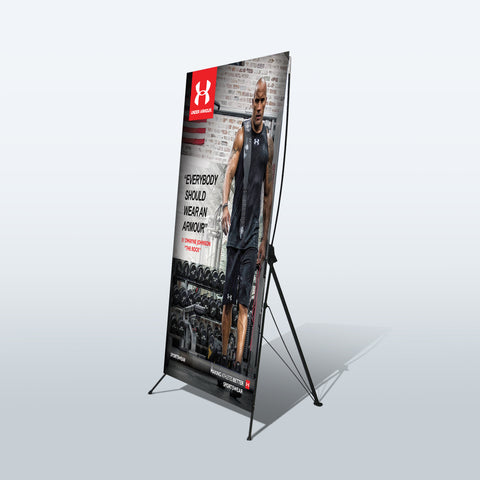 Retractable Banner Stands | X Banner Stand | Roll Up Pull Up Stand - Deluxe Canopy