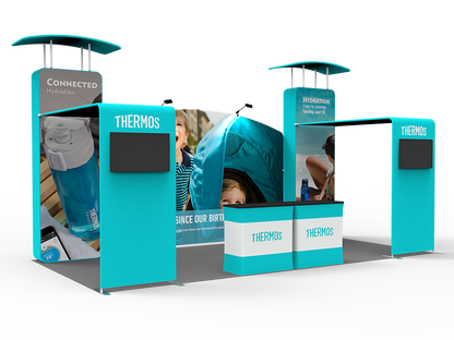 10x20FT Exhibition Booth Display DC-08 | Deluxe Canopy