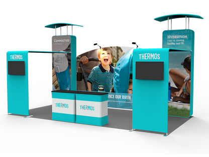 10x20FT Exhibition Booth Display DC-08 | Deluxe Canopy