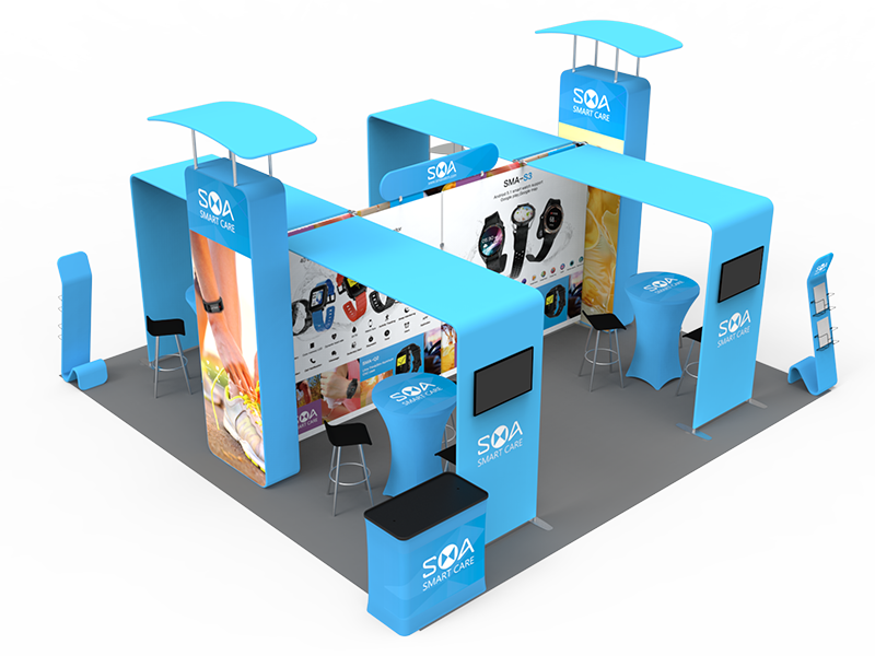 20x20FT Exhibition Booth Display DC-02 | Deluxe Canopy