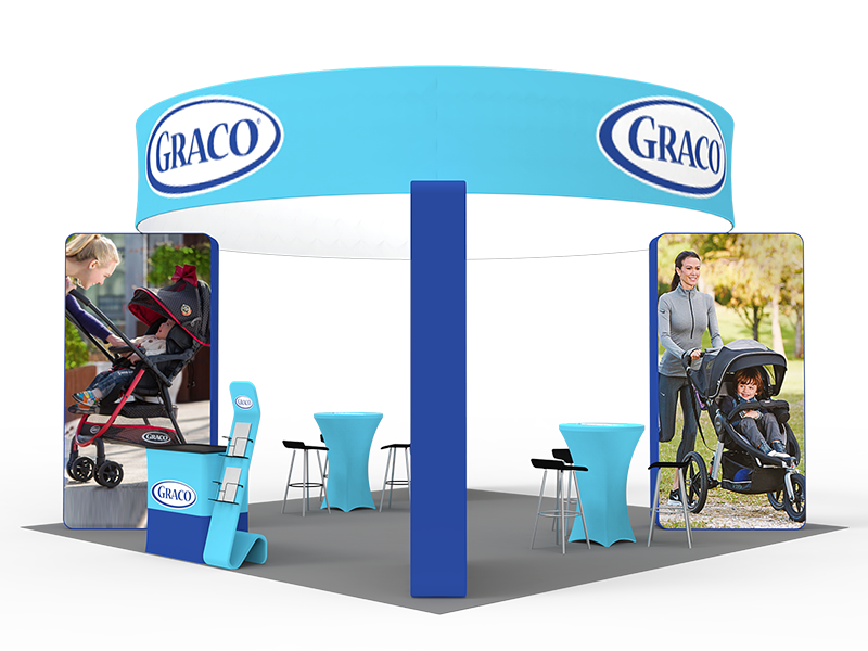 20x20FT Exhibition Booth Display DC-03 | Deluxe Canopy