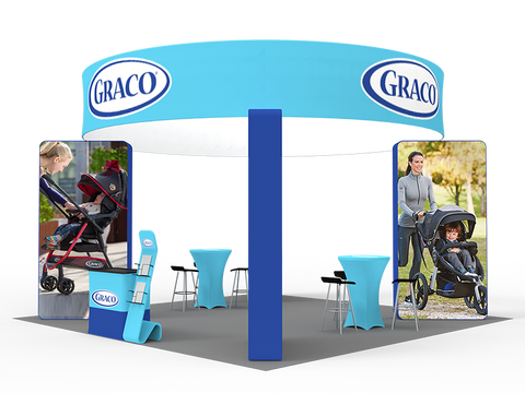 20x20FT Exhibition Booth Display DC-03 | Deluxe Canopy