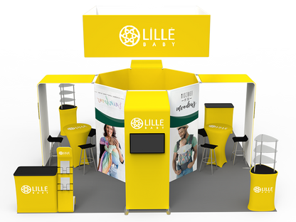 20x20FT Exhibition Booth Display DC-01 | Deluxe Canopy
